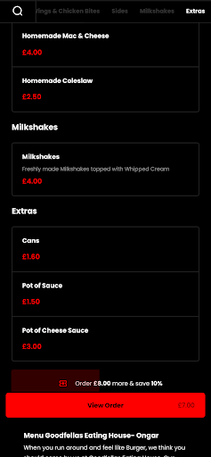 Goodfellas Eating House- Ongar Screen 3