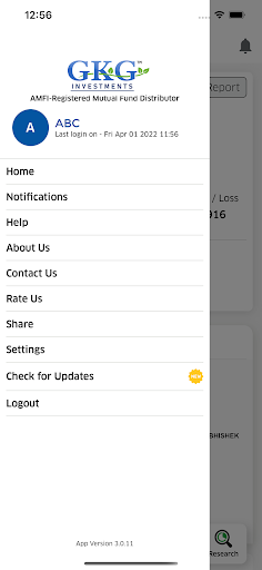 Android application GKG INVESTMENTS screenshort