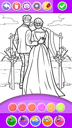 Glitter Wedding Coloring Pagesのおすすめ画像2