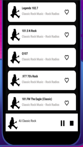 Classic Rock Music Radio Screen 2