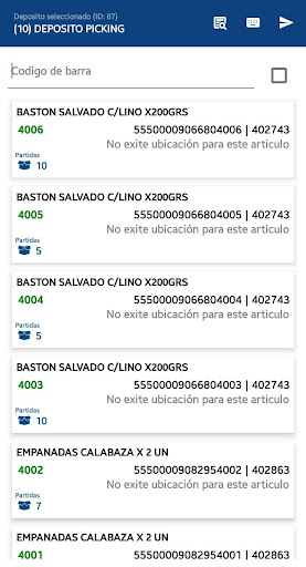 Android application Action Transferencias screenshort