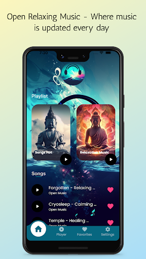Android application Open Relaxing Music screenshort