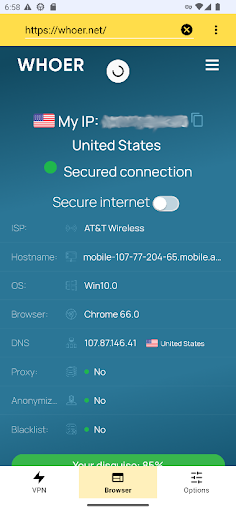 DSLrentals VPN and Proxy Screen 3