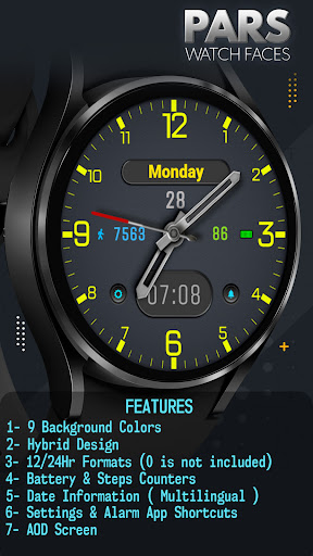 Android application Pars Lavinia Hybrid Watch Face screenshort