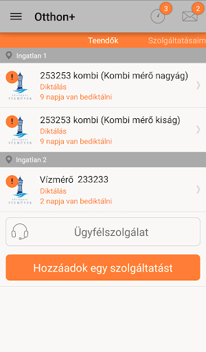 Android application Otthon+ screenshort