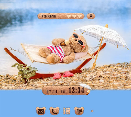 Android application Teddy Bear Summer Theme screenshort
