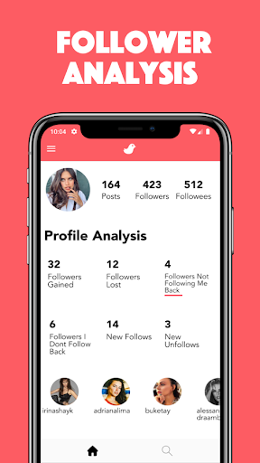 Android application Menco - Followers Tracker screenshort