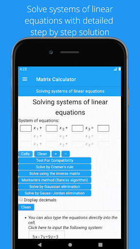 Matrix Calculator | solution Screen 2