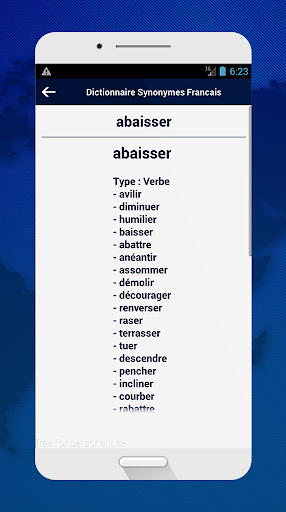 Dictionnaire Synonymes Francai Screen 3