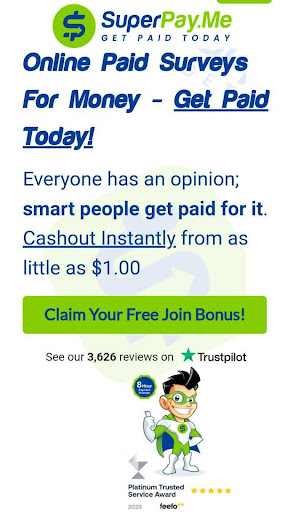 Android application SuperPayMe: Paid Cash Surveys screenshort