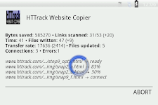 screenshot of HTTrack Website Copier