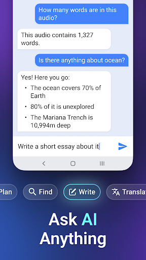 Screenshot of Voice to Text: AI Transcribe