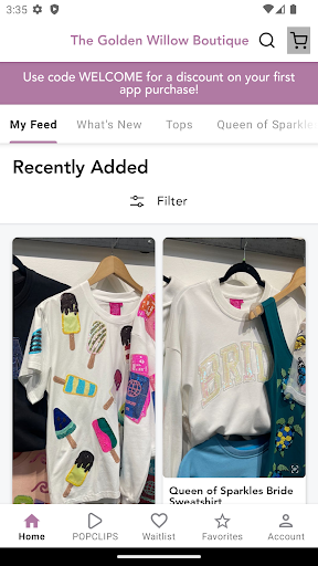 Android application The Golden Willow Boutique screenshort