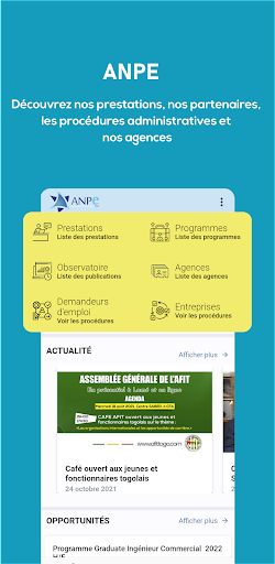 Android application ANPE Togo screenshort