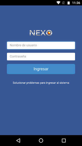 Android application Soluciones Nexo screenshort