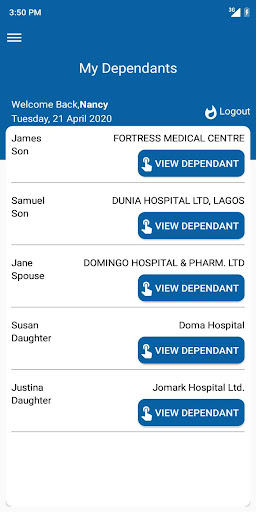 LionTech HMO App Screen 3