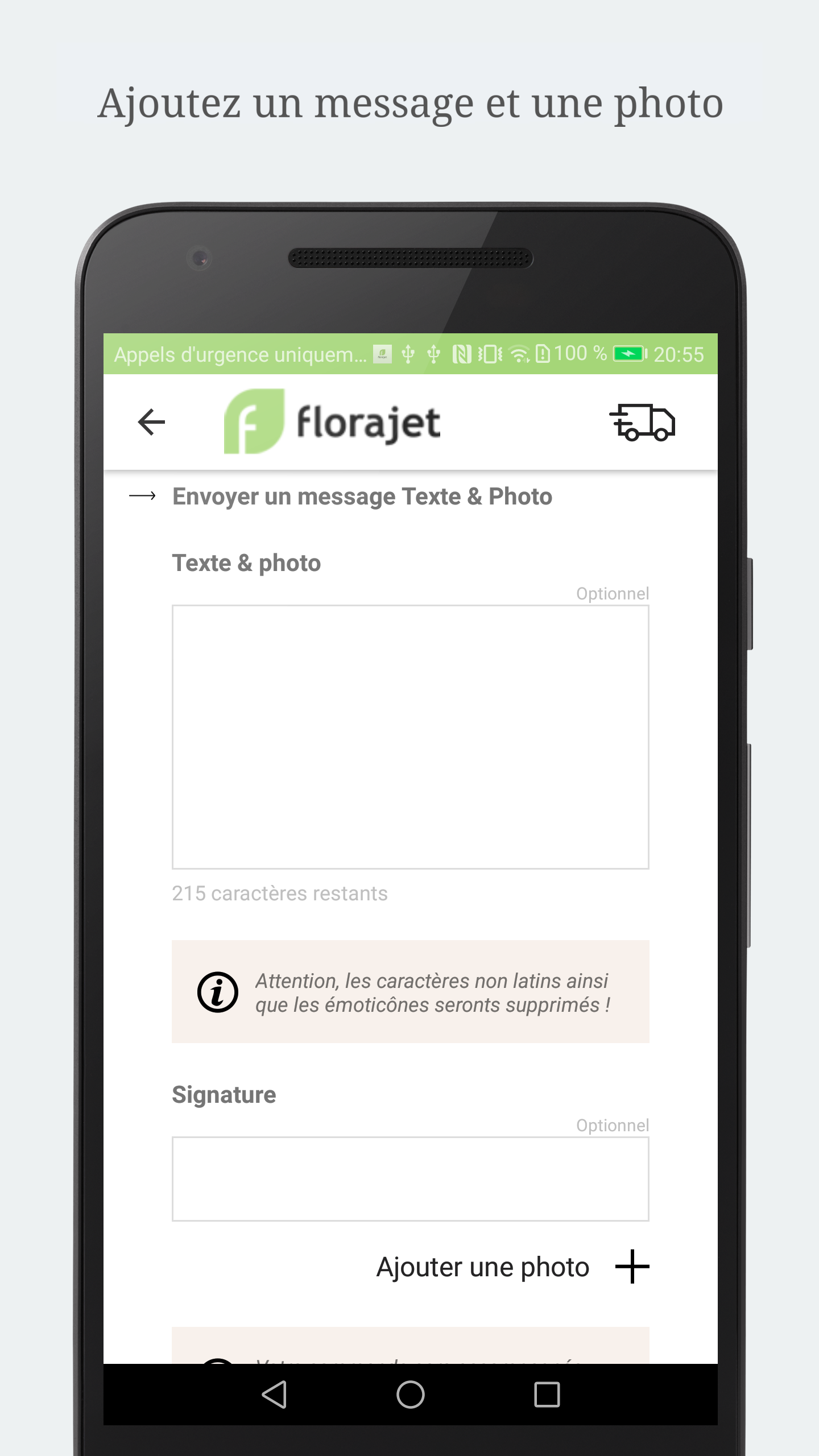 Android application Florajet - Livraison de Fleurs screenshort