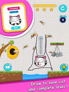 Kitty Cat Rescue: Draw To Save