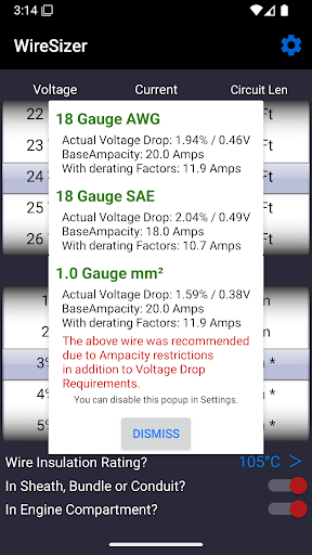 WireSizer - DC Wire Calculator screenshot 3