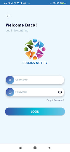 Android application EDU365 NOTIFY screenshort
