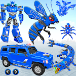 Cover Image of Download Flying Bee Robot Car Transform  APK