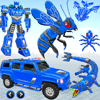 Flying Bee Robot Car Transforming Game: Robot Game