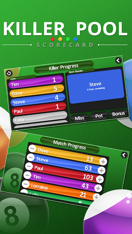 Killer Pool Scorecard - 1.2 - (Android)
