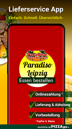 Android application Paradiso Pizza Service Leipzig screenshort