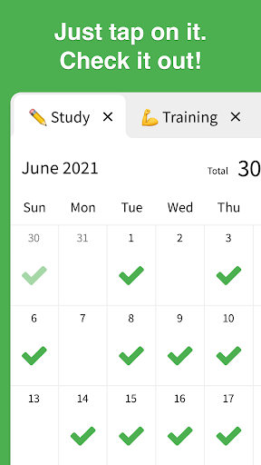 Screenshot of Check Calendar - Habit Tracker