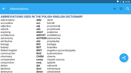 Collins Polish Dictionary Tangkapan layar