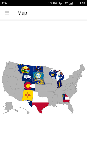 States Visited: USA tracker Screen 3
