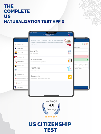 Screenshot of US Citizenship Test - 2024