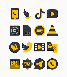 Snímek obrazovky Star - Yellow Icon Pack