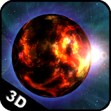 Planet Fire 3D Live Wallpaper icon