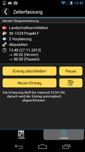 Android application Time-Tracker Mobile screenshort