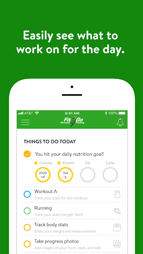 Android application Fit2Go Optimize screenshort