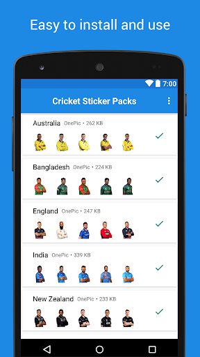 Cricket Sticker Packs Screen 2