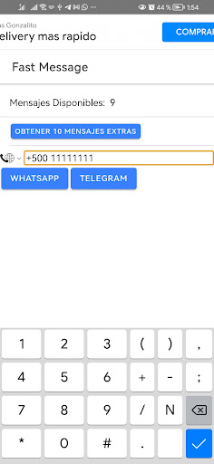 Android application Fast Message screenshort