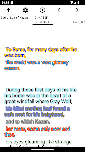 Android application zBook: Baree, Son of Kazan screenshort