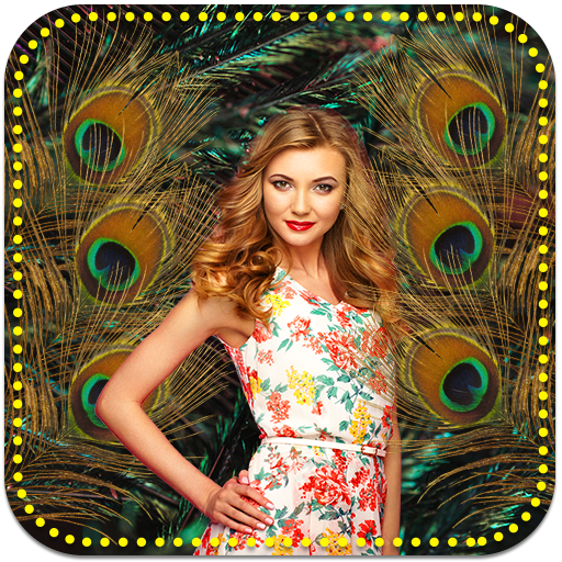 Peacock Feather PhotoFrames HD logo