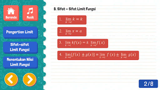 Fungsi Limit Aljabar Screen 3