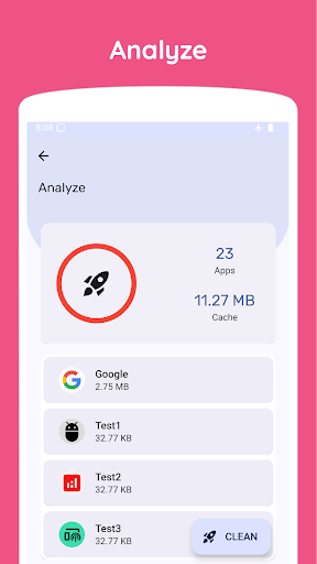 Clear cache: XCleaner Screen 2