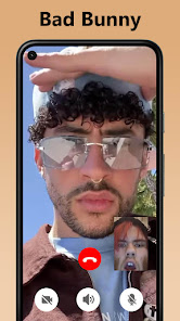 Captura de Pantalla 1 Bad Bunny Fake Video Call android