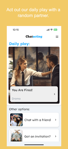 Android application Chatacting screenshort