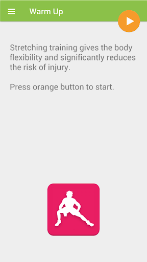 Screenshot of Stretching training