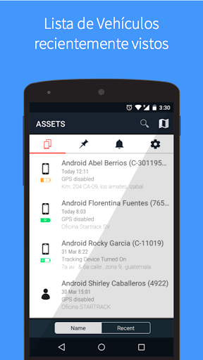 Android application Startrack Supervisor screenshort