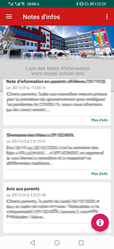 Android application MyEpiSchool screenshort