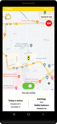 Android application Taxiappz Driver screenshort
