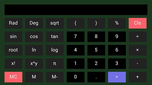 Android application engineering calculator screenshort