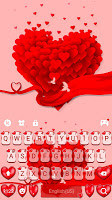 screenshot of Valentine Love Hearts Keyboard Theme
